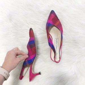 DONALD J PLINER Silk Slingback Pump Heel SZ 8.5